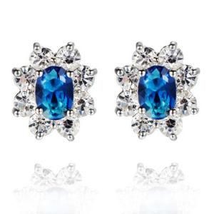 Fashion Smile Jewelry Accessories Ocean Blue Stud Earring