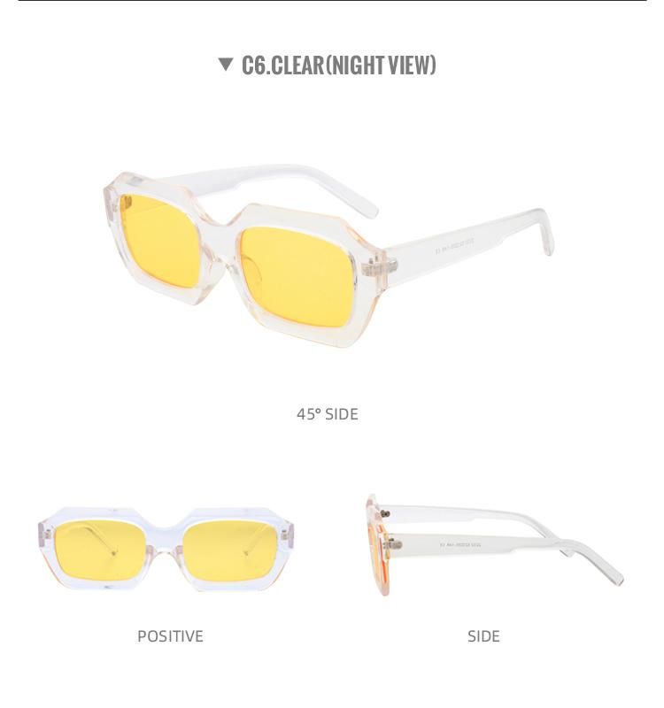 Hot Sales Fashion Leopard-Print Plastic Square Sun Glasses 2022 Retro Vintage Rectangle Sunglasses