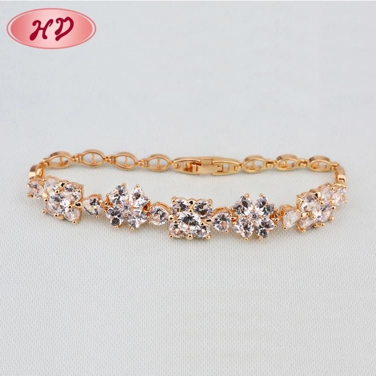18K Hot Sale Gold Plated Crystal Fashion Jewelry Bangle Bracelet
