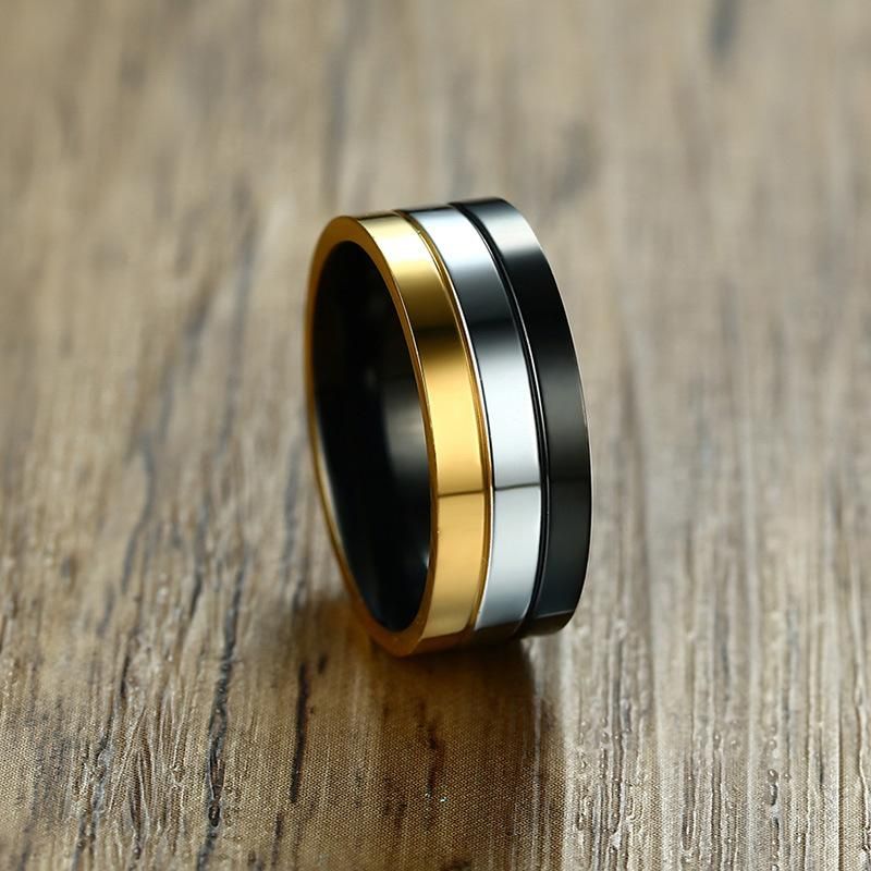 Three Color in Whole Ring Multi Color Men Hot Sales Rings