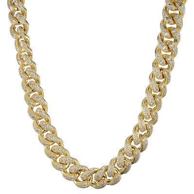 20mm Thick Peacock Eye Cuban Link Chain Necklace