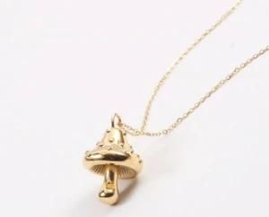 Stainless Steel Mushroom Pendant Necklace Stainless Steel Jewelry