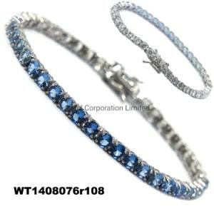 New Design Blue Gradual 925 Silver Bracelet Fashion Jewelry Bracelet