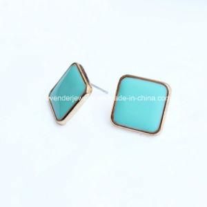 Jewelry Gold Plated with Enamels Stud Earrings for Women