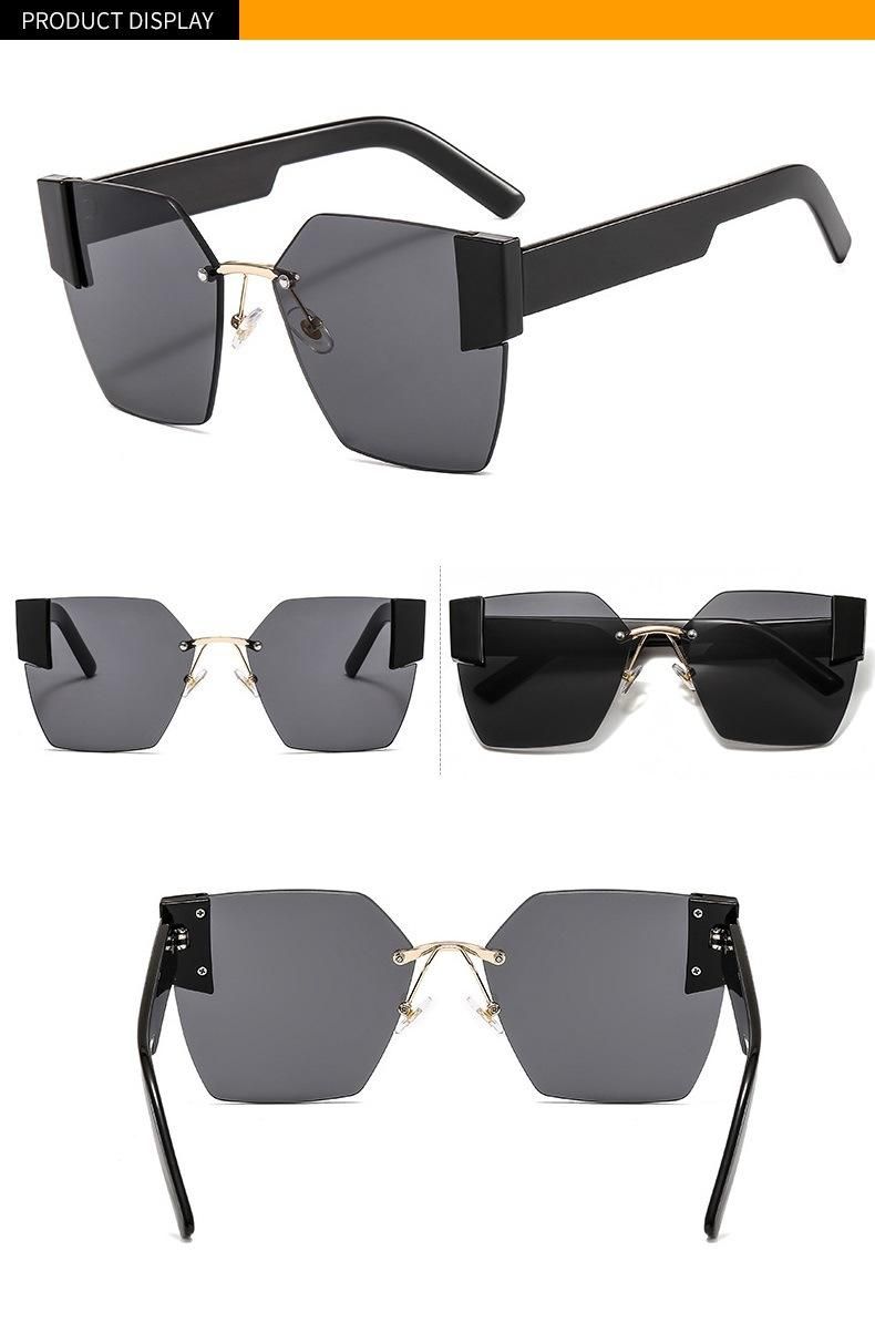 2020 New Leopard Print Frameless Luxury Sunglasses