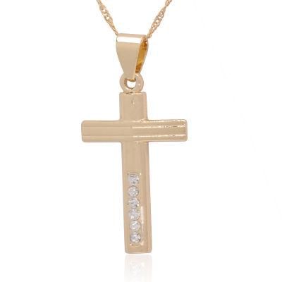 Wholesale 18K Gold Cross Pendant Fashion Jewelry Necklace