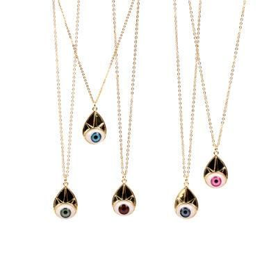 Hot Sale Copper Casting Jewelry Various Colors Evil Eye Necklace
