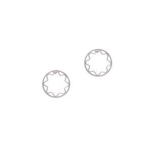Fashion Accessories Women Jewelry Silver Plated Coin Stud Earrings