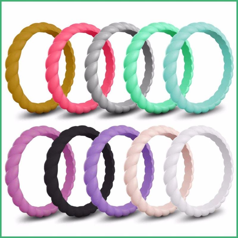 Customized High Quality Silicone Fashion Ring for Promotional Gifts