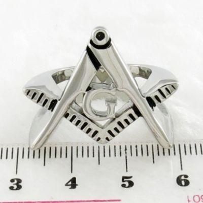 Custom Design Sliver Cool Masonic Finger Ring