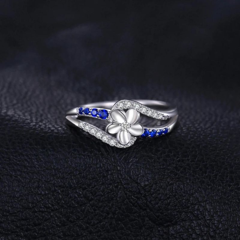 925 Sterling Silver Jewelry Lovely Flower Fashion Ring for Women Wholesale