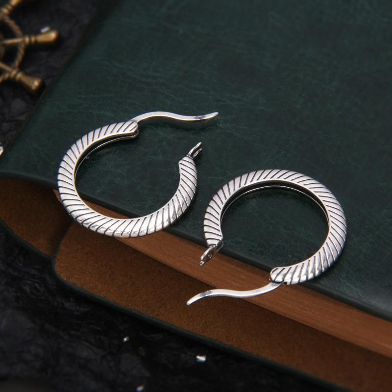 Men′ S and Women′ S 925 Sterling Silver Twisted Snake Earrings