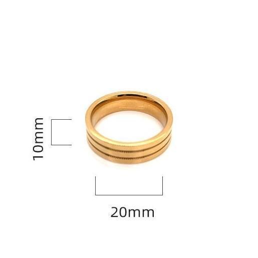 Drop Shipping Custom Jewelry Dainty Gold Three Stripes Ring