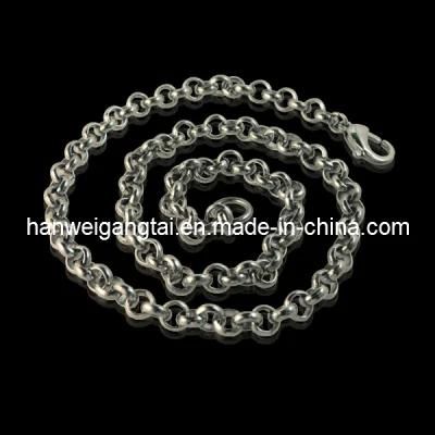 316L Stainless Steel Necklace (6mm Round Rolo Chain)