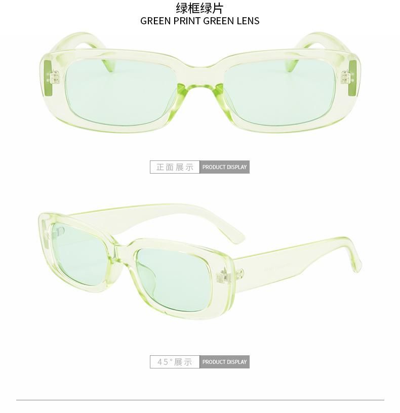 2021 Fashion Newest Custom Logo Popular Orange Pink Gradient Shades Sunglasses UV400 Small Square Women Sun Glasses