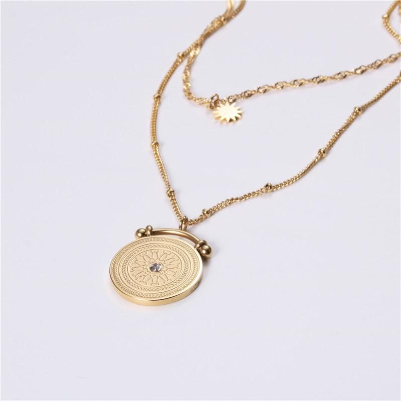 Cheap Price New Design Wholesale High Quality Titanium Steel Rose Gold Necklace Custom