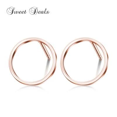 Geometrical Round Shape Stud Earrings Fashion Jewelry