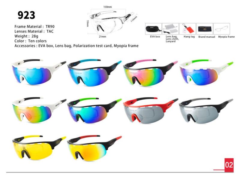 Oversize Trendy Outdoor Sports Bicycle Fishing Sunglasses Tr90 Wholesale Fashion Polarized Man Women Sunglasses
