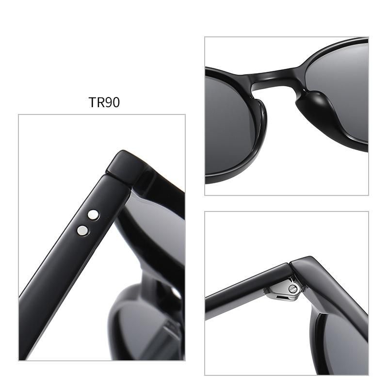 Polarized Leses UV400 Wood Frame Vintage Women Tac Round Sunglasses 3331