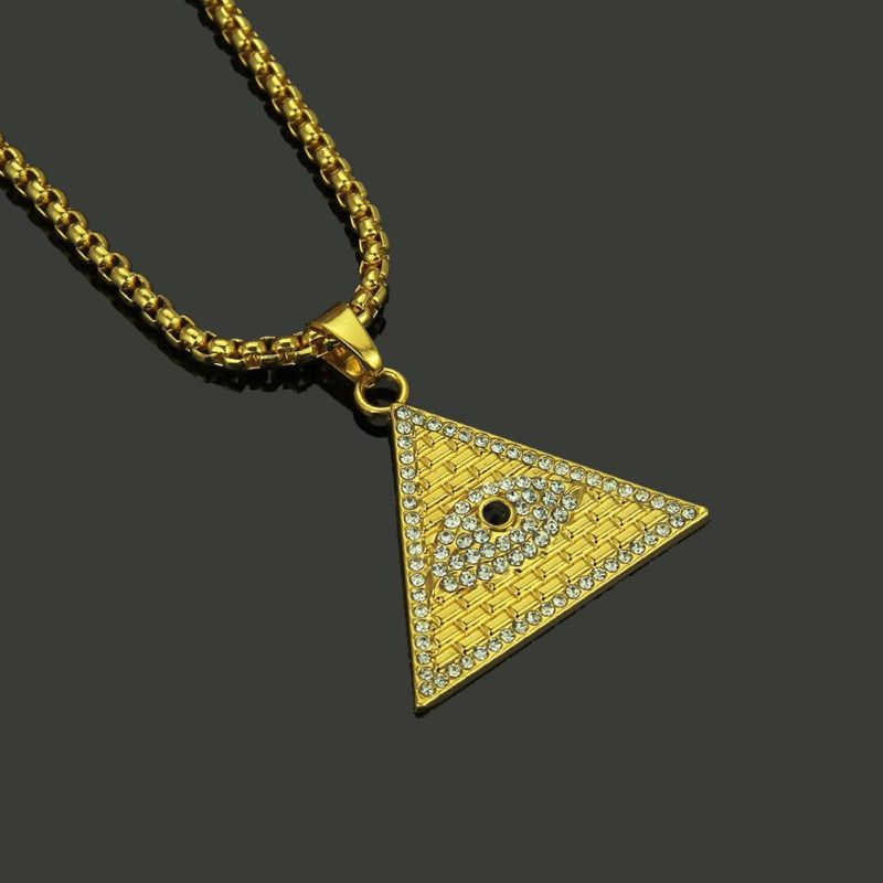 Fashion 24K Gold Plated Pyramids of Egypt Necklace