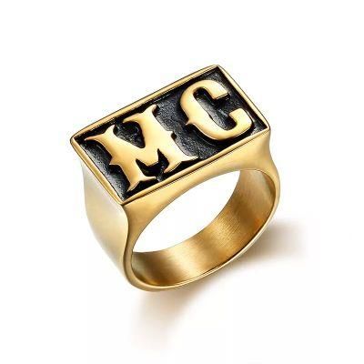 Mc Design Custom Logo IP Gold Plated Ring
