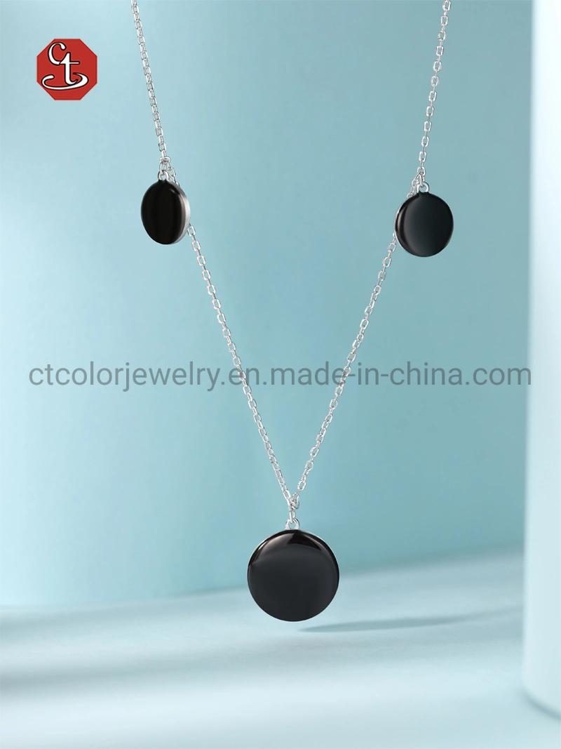 Fashion Jewelry 925 Sterling Silver Color Enamel Necklace Jewellery