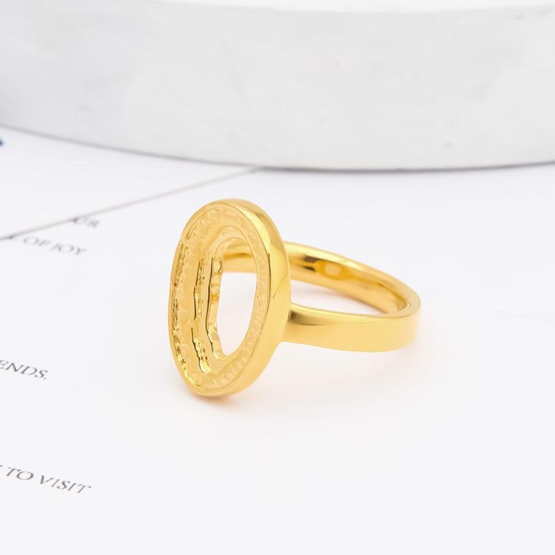 Korean Silver Personality Circle Simple Women Rings Round Gold Ring Accessory Jewelry