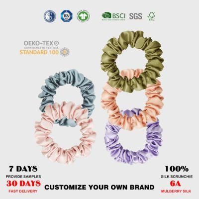 High Quality Satin Scrunchies Silk for Hair Accessories for Girls