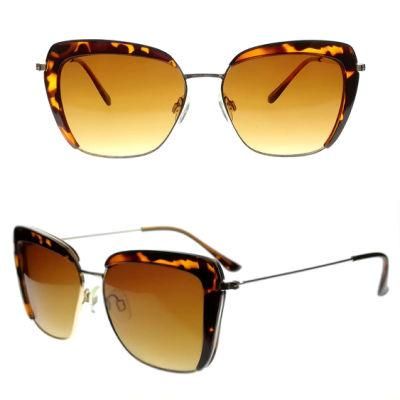 Plastic and Metal Material Cat Eye Sunglasses