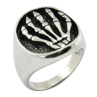 316L Stainless Steel Gothic Biker Skeleton Ring