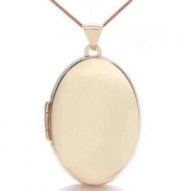 925 Sterling Silver Openable Oval Locket Pendant