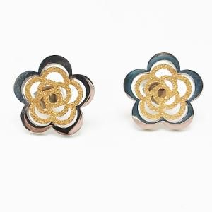 Simple Women Fashion Jewelry Stainless Steel Flower Earring