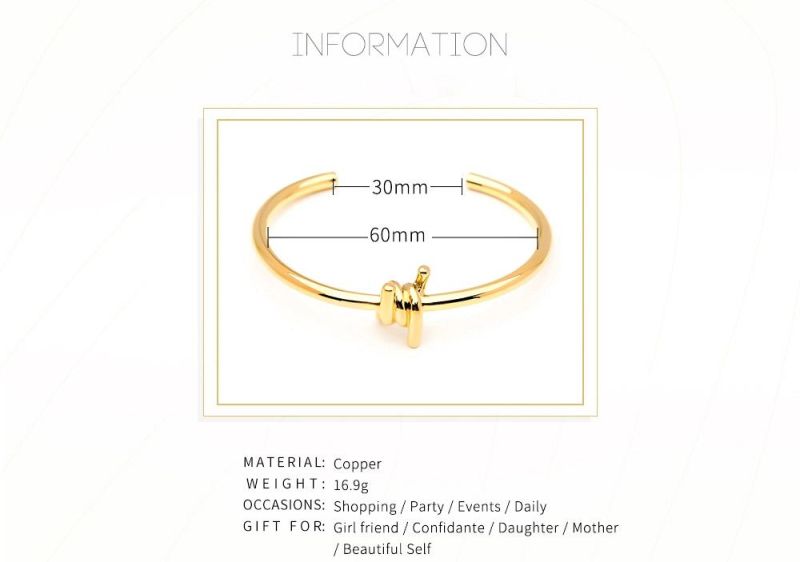 Hot Sale Fashion Jewelry Beautiful Delicate Copper Bracelets