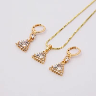 Fashion Wedding Jewellery Gold Plated Crystal Jewelry Set