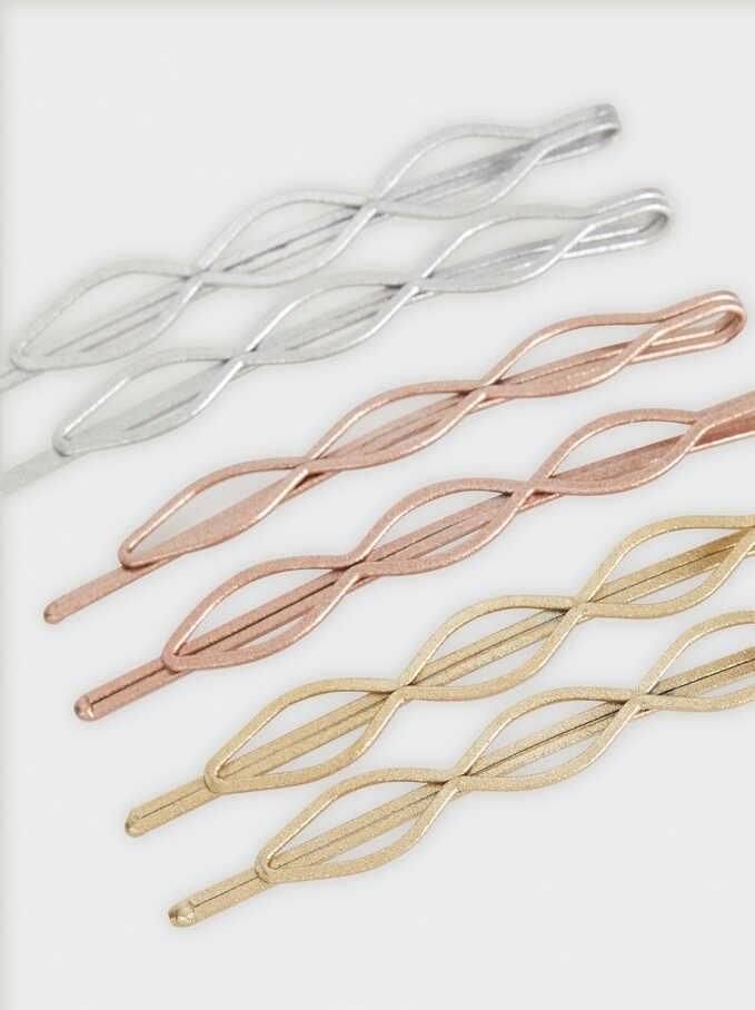 Wholesale Hair Accessories Set of Metallic Hairslides Hair Clip