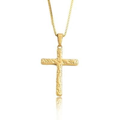 Men Stainless Steel Jewelry Etch Craft Fashion Cross Pendant Necklace