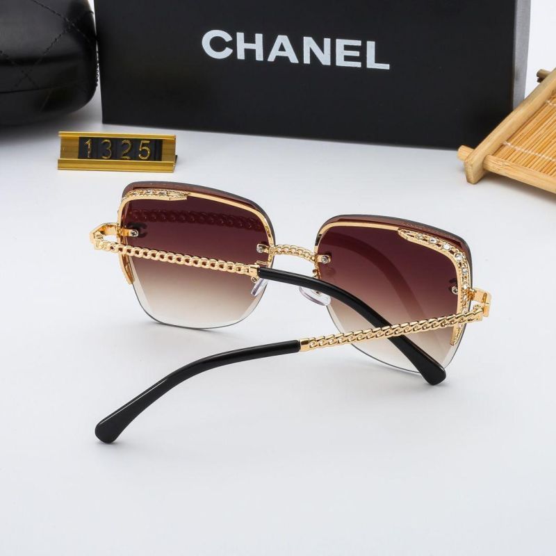 Newest Fashionable Metal Sun Glasses Luxury Brand Oversized Unisex Sunglasses