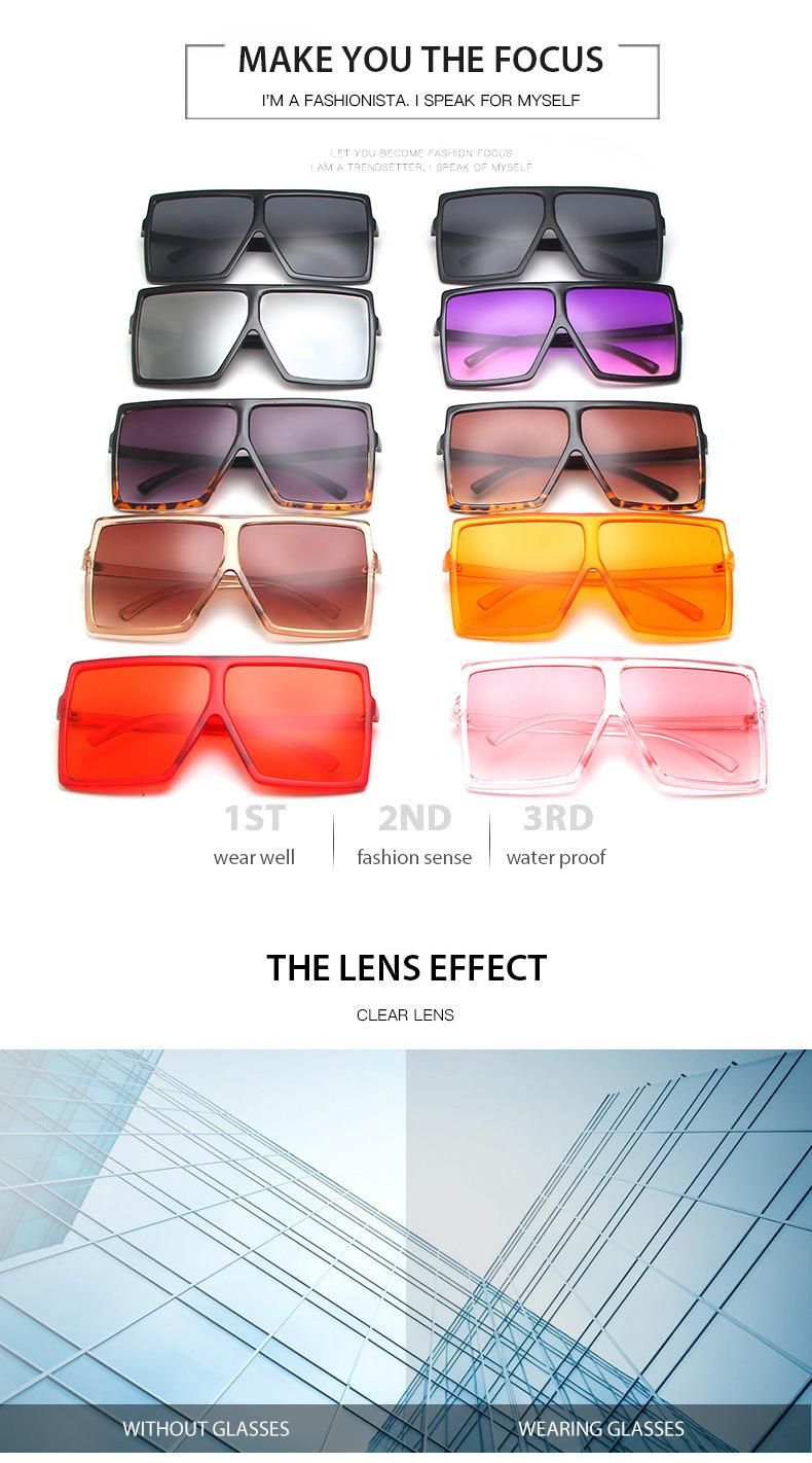Custom Logo New Square Fashion Oversized Sunglasses Hot Sellers Cheap High Quality Women Sunglasses 2022