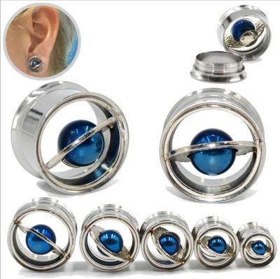Body Piercing Stainless Steel Internal Thread Planet Stainless Steel Plug Double Flare Ear Plug Spg1839