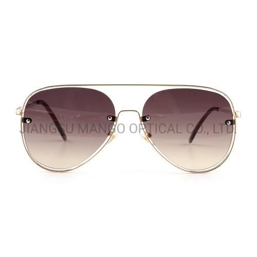 UV400 Double Bridge Cool Pilot Handsome Sunglasses