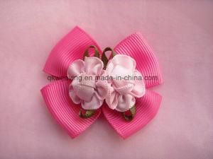 Promotion Pink Flower Bow for Hair Accessory