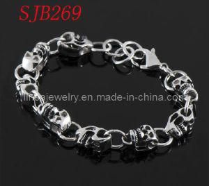 Hot Sale Men&prime;s Design Stainless Steel Skull Bracelet (SJB269)
