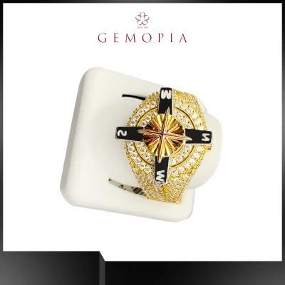 Jewelry Wholesale New Hip Hop Gold Plated Mens Ring