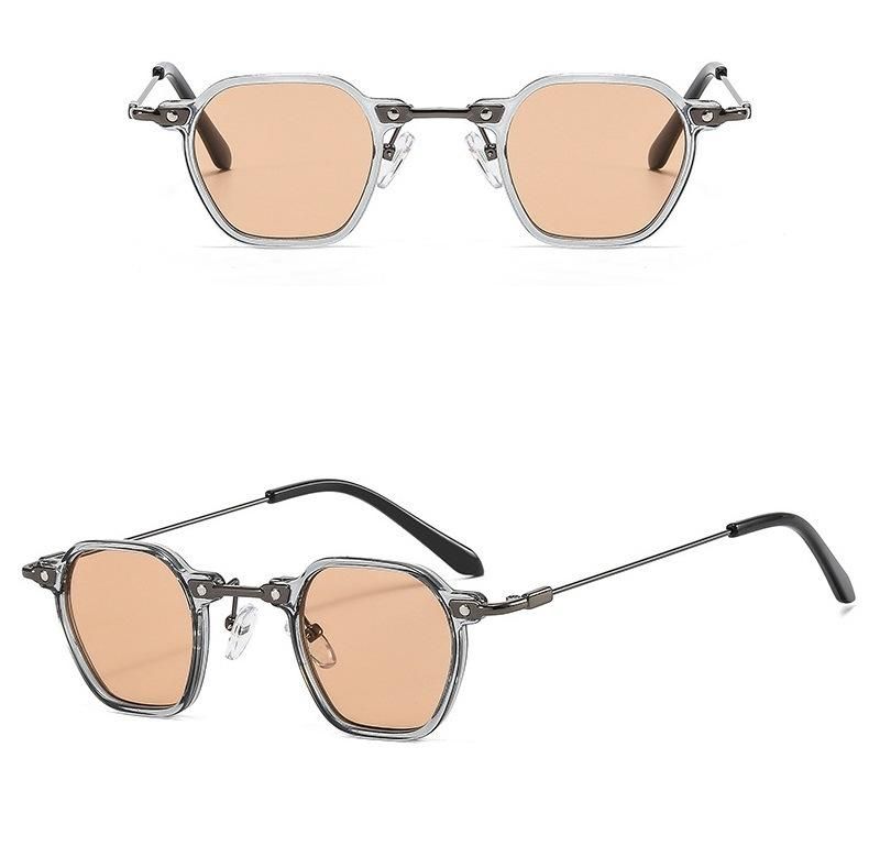 Stock! ! ! ! Low MOQ Punk Small Frame Personality Hip-Hop Sunglasses (13 color)