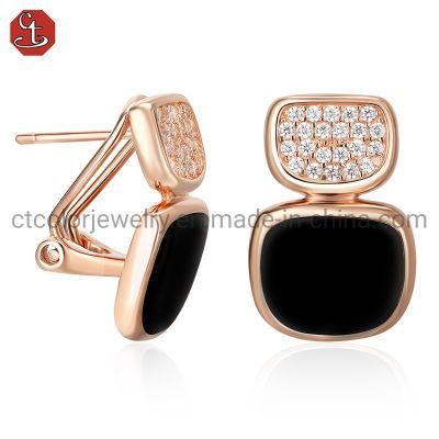 Wholesale jewellery Zirconia Shine Earrings Enamel Earring for women