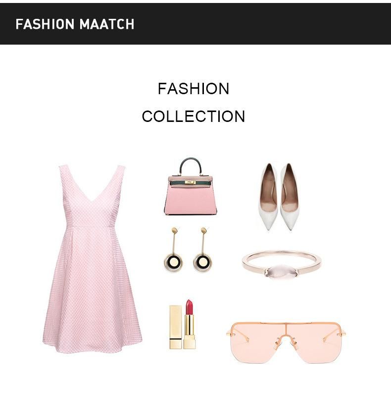 One PCS Brand Square Shape Metal Sunglasses