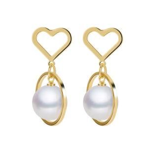 Elegant Jewelry 925 Sterling Silver Simple Round Stone Earrings Summer Style as Gift for Girl