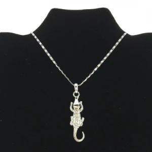 Silver Lizard Pendant Necklace for Zoo Promotion Gift (FN16040803)