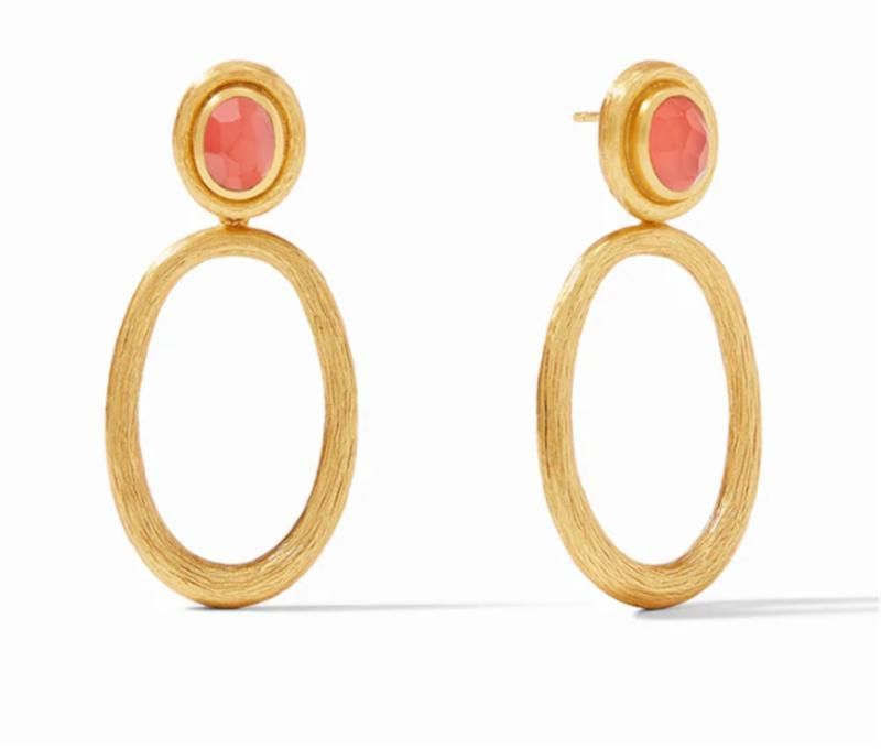 Fashion Jewelry Geometric Custom Statement Oval Hoop Earring for Women Girls Gifts
