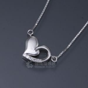 Fashion Love Heart Pendant with Box Chain